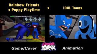 Rainbow Friends x Poppy Playtime | Blue vs Huggy Wuggy “Friends To Your End” | GAME x FNF Animation