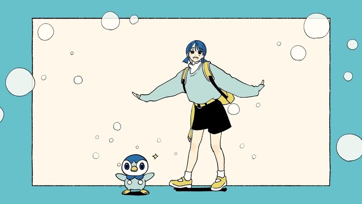 MV animasi lagu asli Pokémon "Pocaman Project" "Piplup Step"