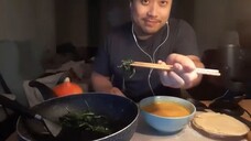 ASMR Pumpkin Soup, Spinach & Papadum (Eating Sounds)