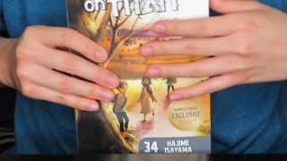 [ASMR] Attack on titan manga VOLUME 34 BARNES AND NOBLES EXCLUSIVE: Tapping,scratching, no talking