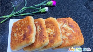 BÁNH LÀM TỪ BỘT MÌ - CÁCH LÀM BÁNH BỘT MÌ RÁN NHÂN THỊT GÀ KHOAI TÂY BẮP. BẾP YÊN BÌNH .