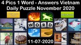 4 Pics 1 Word - Vietnam - 07 November 2020 - Daily Puzzle + Daily Bonus Puzzle - Answer -Walkthrough