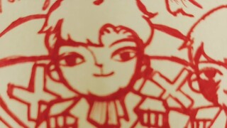 About me drawing Mcyt in the same style on my Chinese textbook