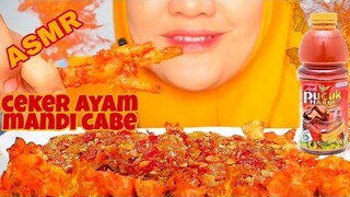 ASMR CEKER AYAM MERCON SIRAM CABE|| TEH PUCUK HARUM || MINUMAN SEGAR || asmr mukbang indonesia