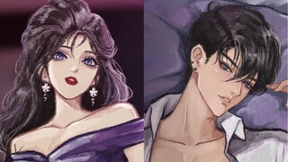 “名侦探和大明星，这是多少人的梦想啊”｜名侦探柯南｜新兰｜毛利兰｜工藤新一｜画画
