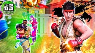 [Free Fire] Test Trang Phục Võ Sĩ Xích Long | Street Fighter Ryu | AS Mobile