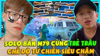 (FREE FIRE) THỬ CHƠI TỬ CHIẾN PHÓNG LỰU M79 CHẾ ĐỘ CHẠY SIÊU CHẬM RÙA BÒ CÙNG TRẺ TRÂU CƯỜI ĐAU RUỘT