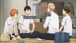 Haikyuu as Zodiac Signs | dub