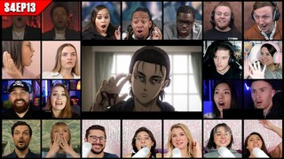 Attack on Titan Season 4 Episode 13 Reaction Mashup | 進撃の巨人