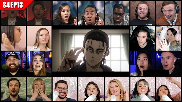 Attack on Titan Season 4 Episode 13 Reaction Mashup | 進撃の巨人