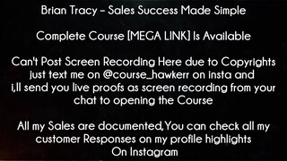Brian Tracy Course Sales Success Made Simple Download