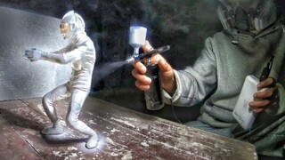 Introduction to spray painting: Re-painting the original Ultraman figure! Teach you step by step! [Y