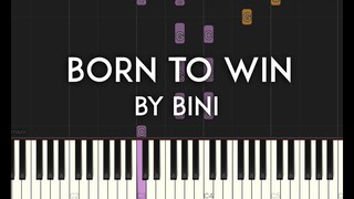 Born to Win by BINI synthesia piano tutorial with free sheet music