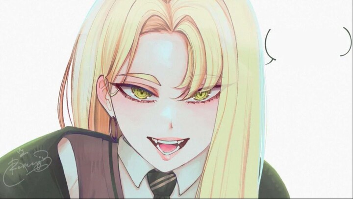 ¿Por qué estás tan tenso, Potter? 😏🔥 | Harry Potter#DracoMalfoy #anime #jamespotter #art #fanart