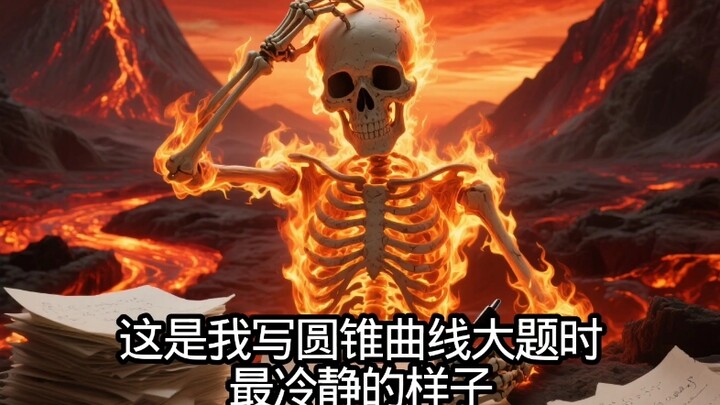 Đây là vẻ ngoài bình tĩnh nhất của tôi khi giải bài tập lớn về đường conic.
