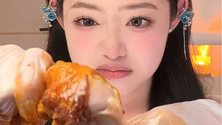 Rage-eating a roasted chicken