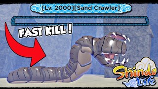 Shindo Life: Fastest Way To KILL THIS *NEW* SAND CRAWLER BOSS In Under 2 Minutes!?!