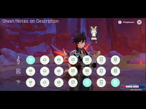 Windsong Lyre Avicii "THE NIGHTS" Mobile Notes (On Description) - Genshin Impact [INDONESIA]