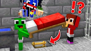 HOW Baby JJ & Mikey ESCAPED from HUGGY WUGGY PRISON challenge Minecraft Maizen Mizen Mazien