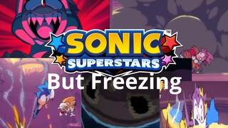 Sonic Superstars but freezing and memes