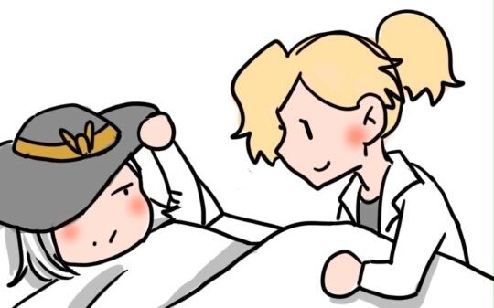 【守望先锋/手书】天使来看望术后麻醉还没清醒的艾什