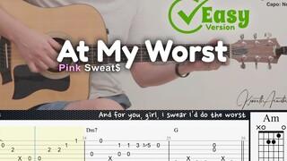 【新手可学】适合表白的治愈型情歌《At My Worst》【附谱】