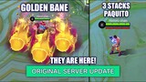 3 STACKS PAQUITO AND GOLDEN BANE IS OUT ON ORIGINAL SERVER! | MOBILE LEGENDS