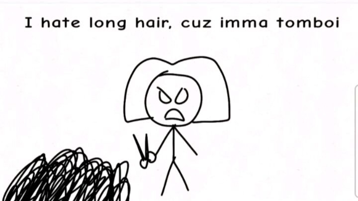 Ryujin always cut her hair