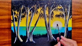 KING ART    A BREATHTAKING SUNSET  N 23  PAINTING TECHNIQUE