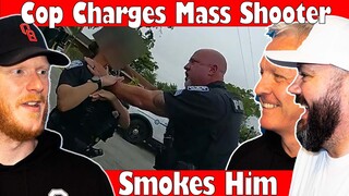 Cop Runs Towards Gunfire and Smokes Mass Shooter #donutoperator | OFFICE BLOKES REACT!!