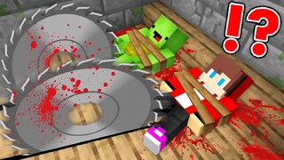 SOMEBODY DRAGGED JJ and Mikey Into SCARY SAW in Minecraft Challenge Maizen