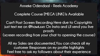 Anneke Odendaal - Reels Academy Course Download