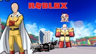 Attack On Titan Tapi Aku Pake Saitama Versi Roblox #bestofbest