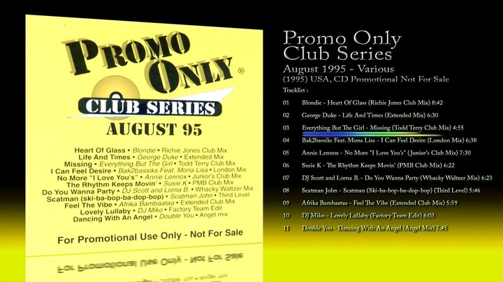 Promo Only Club Series; August 1995 (1995) Various [CD Promotional Not For Sale]