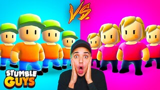 SKINS *CHICOS vs CHICAS* BATALLA FINAL en STUMBLE GUYS...😱 - Jonbtc