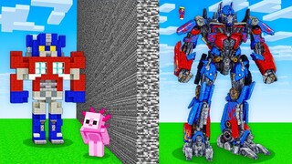 I Cheated with GIANT TRANSFORMERS in Minecraft!