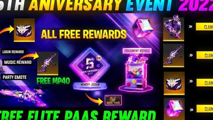 ฟรี EMOTE EVENTครบรอบ 5 ปี FREE FIRE FREE FIRE ครบรอบ 5 ปี KAB AYEGAFREE FIRE กิจกรรมใหม่