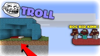 TROLL CHIẾC GIƯỜNG TRỐNG TRONG BEDWARS HYPIXEL !! (MINECRAFT TROLL)