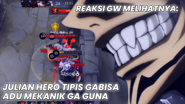 Julian Tipis Gabisa Adu Mekanik!!? Oh Tapi Tidak Dengan Buildku🤫🧏[HIGHLIGHT GAMEPLAY]