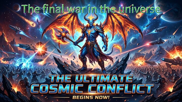 The final war in the univer #CosmicConflict, #SciFiArt, #SpaceWar, # EpicFantasy#DigitalArt