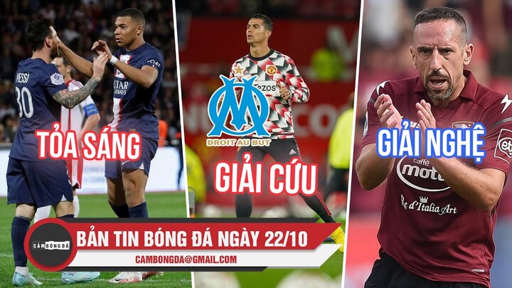 Bản tin sáng 22/10 | Messi và Mbappe tỏa sáng; Marseille giải cứu CR7; Ribery giải nghệ