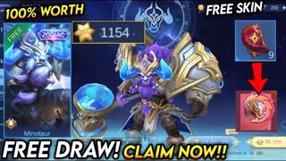 SUPER CHEAP! GET MINOTAUR ZODIAC SKIN USING COA ONLY (FREE DRAW)! - MLBB