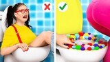 GADGET PARENTING GOKIL || Buat Dudukan Toiletmu Hangat! Kerajinan Kamar Mandi oleh 123 GO!