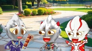 Little Tiga chia sẻ tất cả xiên thịt cừu của mình với những Ultramen nhỏ khác.