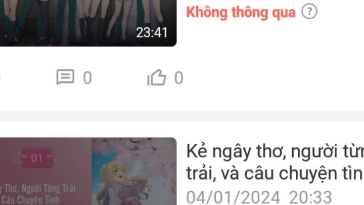 không thì nhắn được video trước bili bili