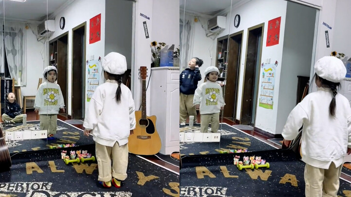 The brother taught his sister to dance, and the sister mastered it immediately, which made netizens 