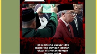 Wakil Ketua DPR RI Cucun Ahmad Syamsurijal memilih meninggalkan ruangan saat pelantikan Rektor Unive
