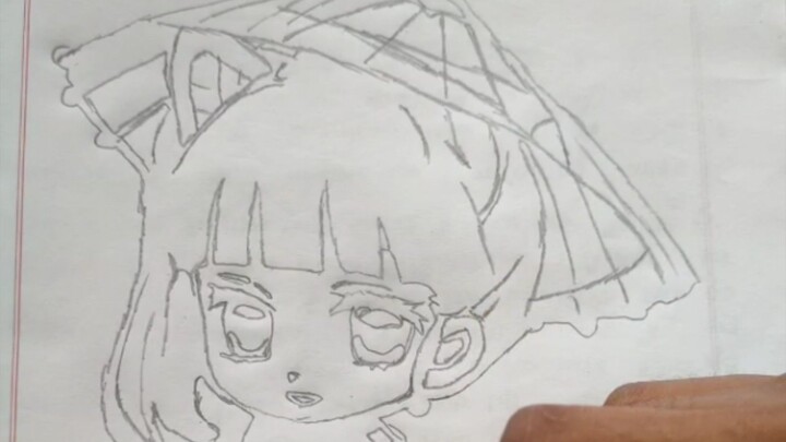 sketch of girl