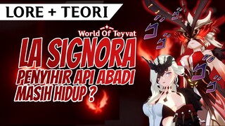 [TEORI] Kisah Tragis masa lalu La Signora, Penyihir Api yang Abadi ( HIDUP ? ) | Genshin Impact Indo