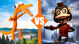 Giant Orange (Rainbow Friends) vs Giant Murder Monkey | SPORE